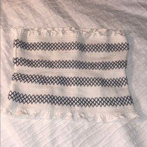 Black and white tube top